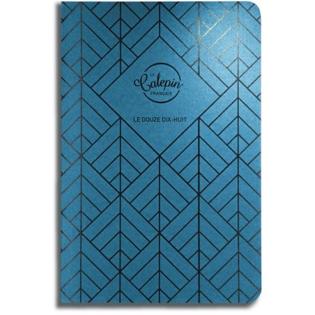 Carnet lignes 12x18 pour écrire bleu peacock