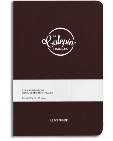 carnet mémo 10x15cm fabriqué en France lie de vin