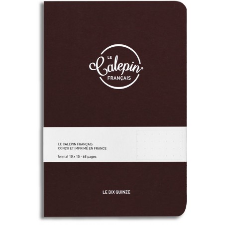 carnet mémo 10x15cm fabriqué en France lie de vin