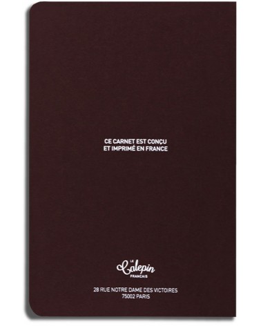 carnet made in France mémo 10x15cm couleur lie de vin