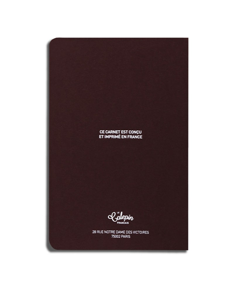carnet made in France mémo 10x15cm couleur lie de vin