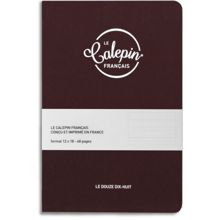 Carnet de notes calepin made in France lie de vin 12x18cm