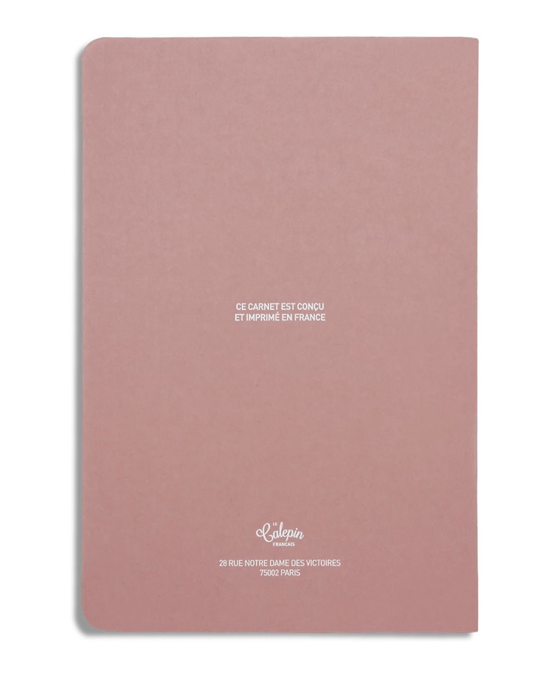 Carnet de notes 12x18cm vieux rose pour écrire