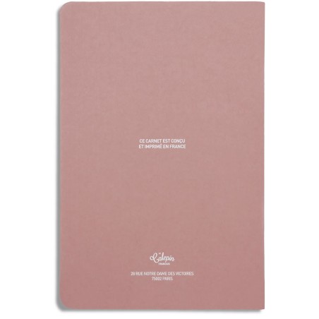 Carnet de notes 12x18cm vieux rose pour écrire