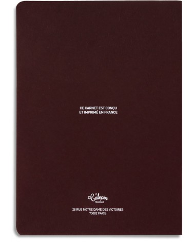 calepin made in France en 15x21 un carnet de notes couleur lie de vin