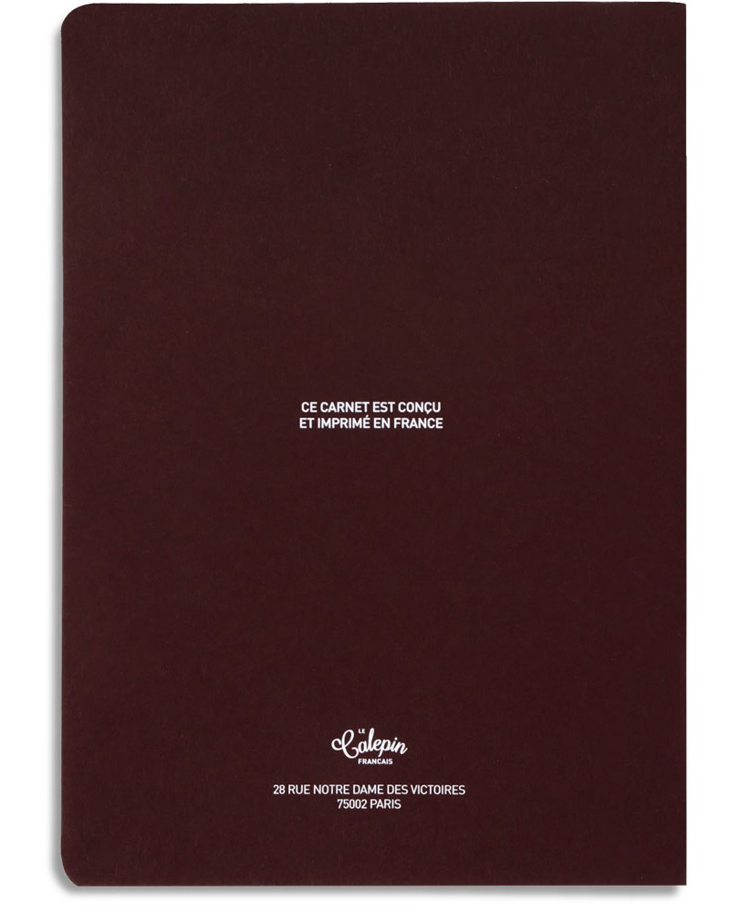 calepin made in France en 15x21 un carnet de notes couleur lie de vin
