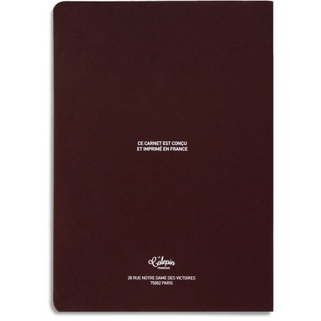 calepin made in France en 15x21 un carnet de notes couleur lie de vin