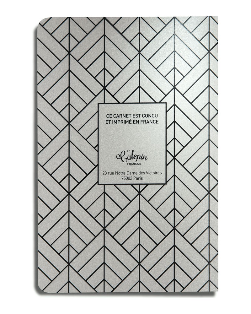 notebook 12x18cm metal silver