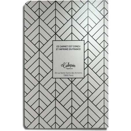 notebook 12x18cm metal silver