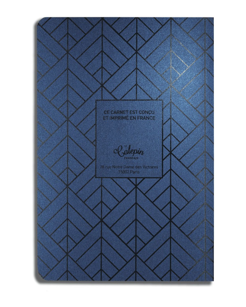 blue metal notebook 12x18cm