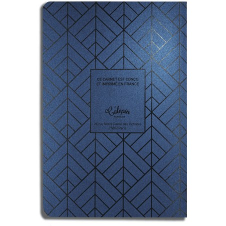 blue metal notebook 12x18cm