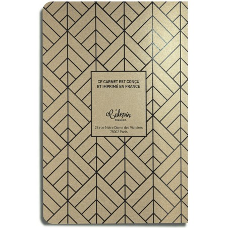 notebook gold metal for 12x18cm