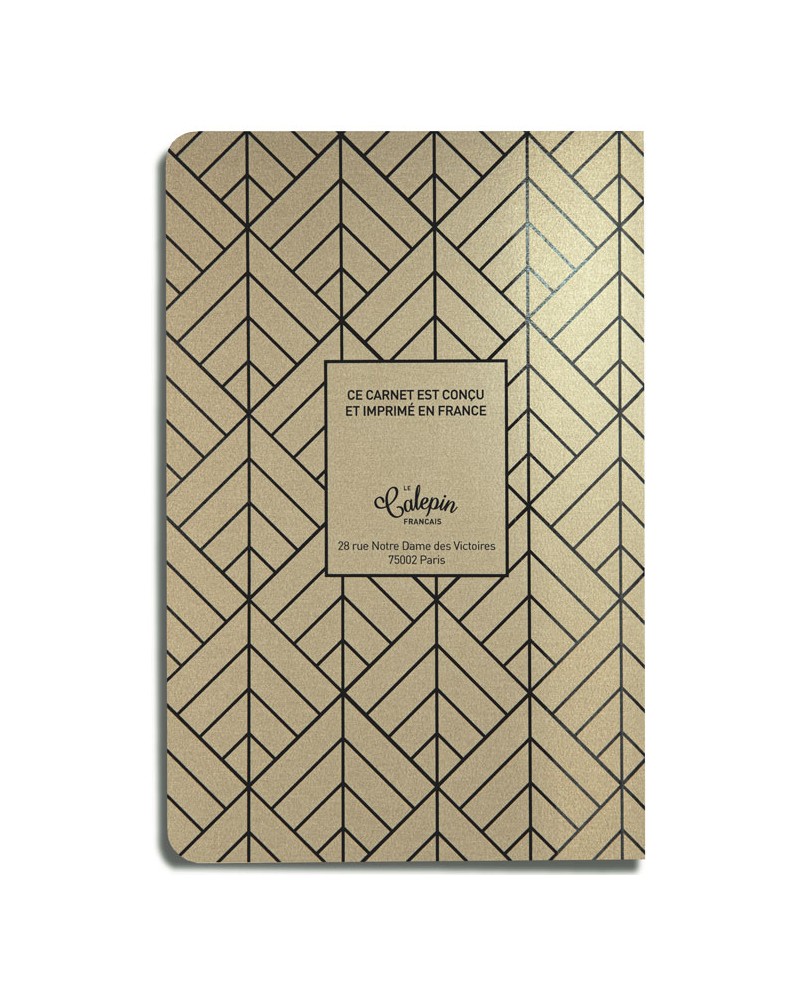 carnet note 10x15cm or métallique fait à Paris