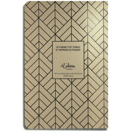 carnet note 10x15cm or métallique fait à Paris
