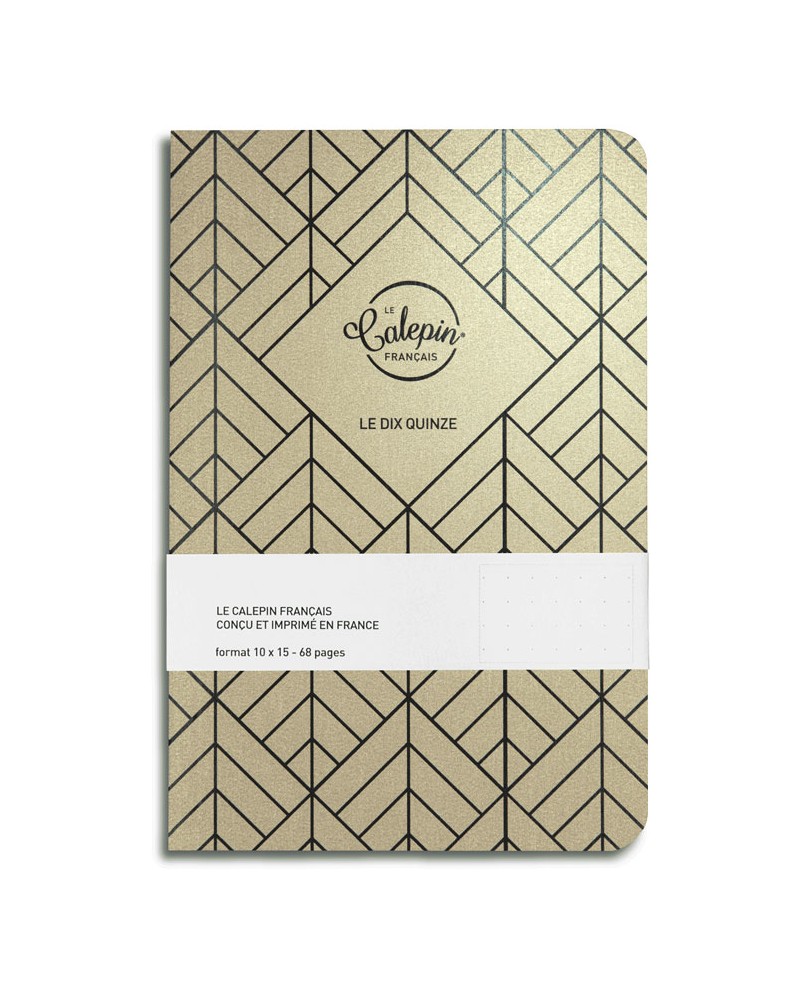 gold metallic A6 notebook made in France