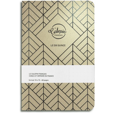 gold metallic A6 notebook made in France