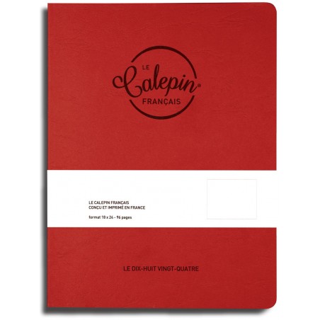 carnet dessin 18x24cm rouge effet cuir