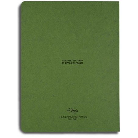 18x24cm green leather effect sketchbook