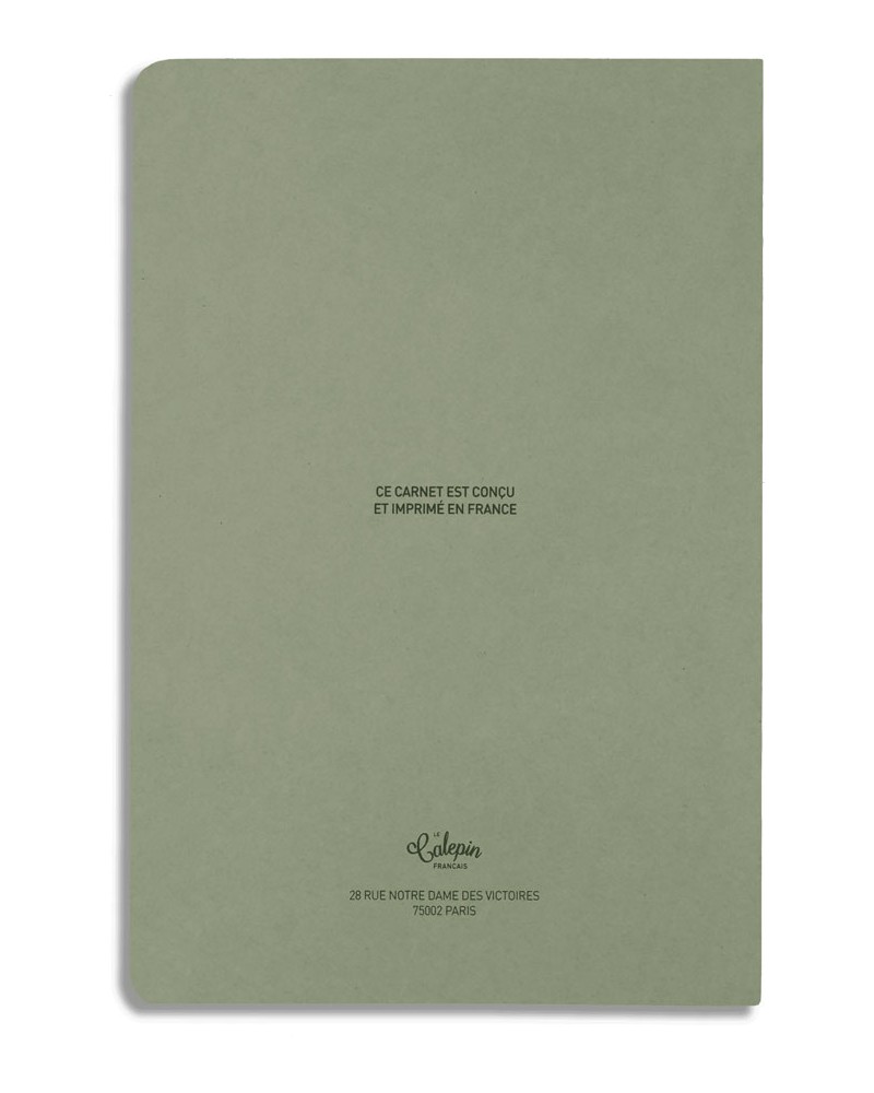 carnet vert 12x18cm pour poème, citations, notes, poésie