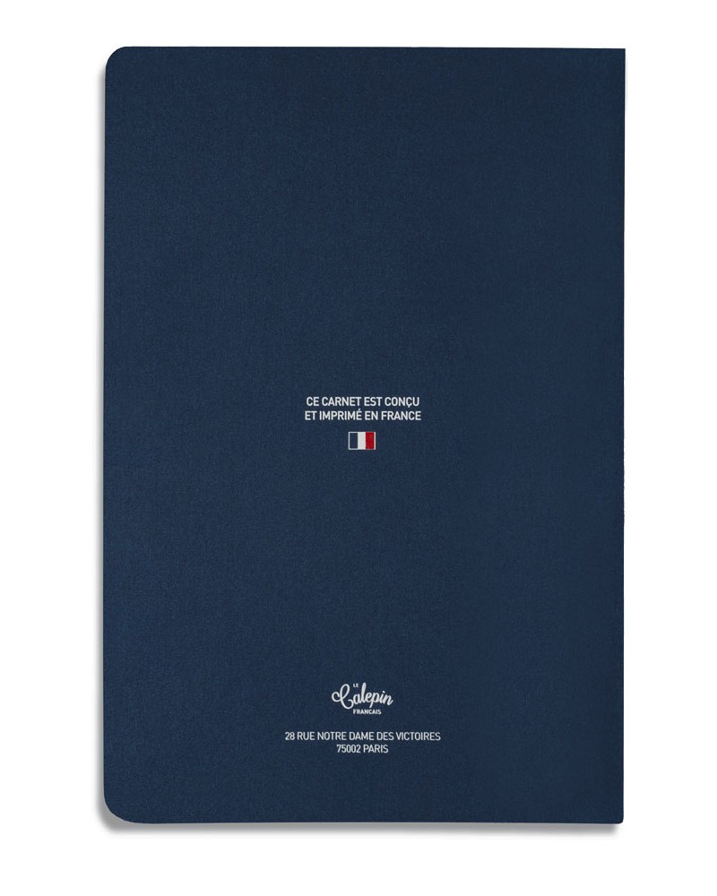 Calepin pour homme bleu 12x18cm