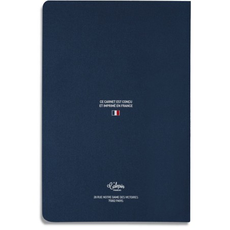 Calepin pour homme bleu 12x18cm